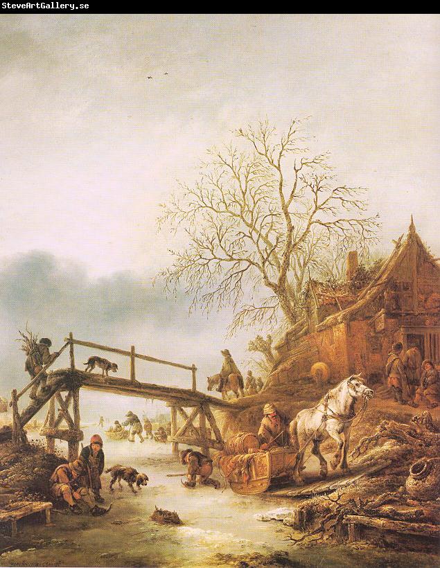 Ostade, Isaack Jansz. van A Winter Scene with an Inn